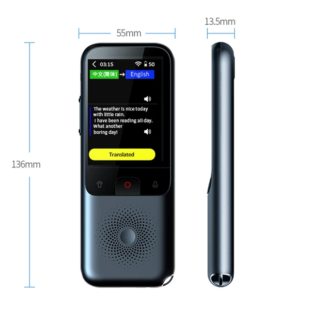 Tradutor de voz offline T10, inteligente, portátil, 137 idiomas, tempo  real, Internet, inter-tradução automática - AliExpress