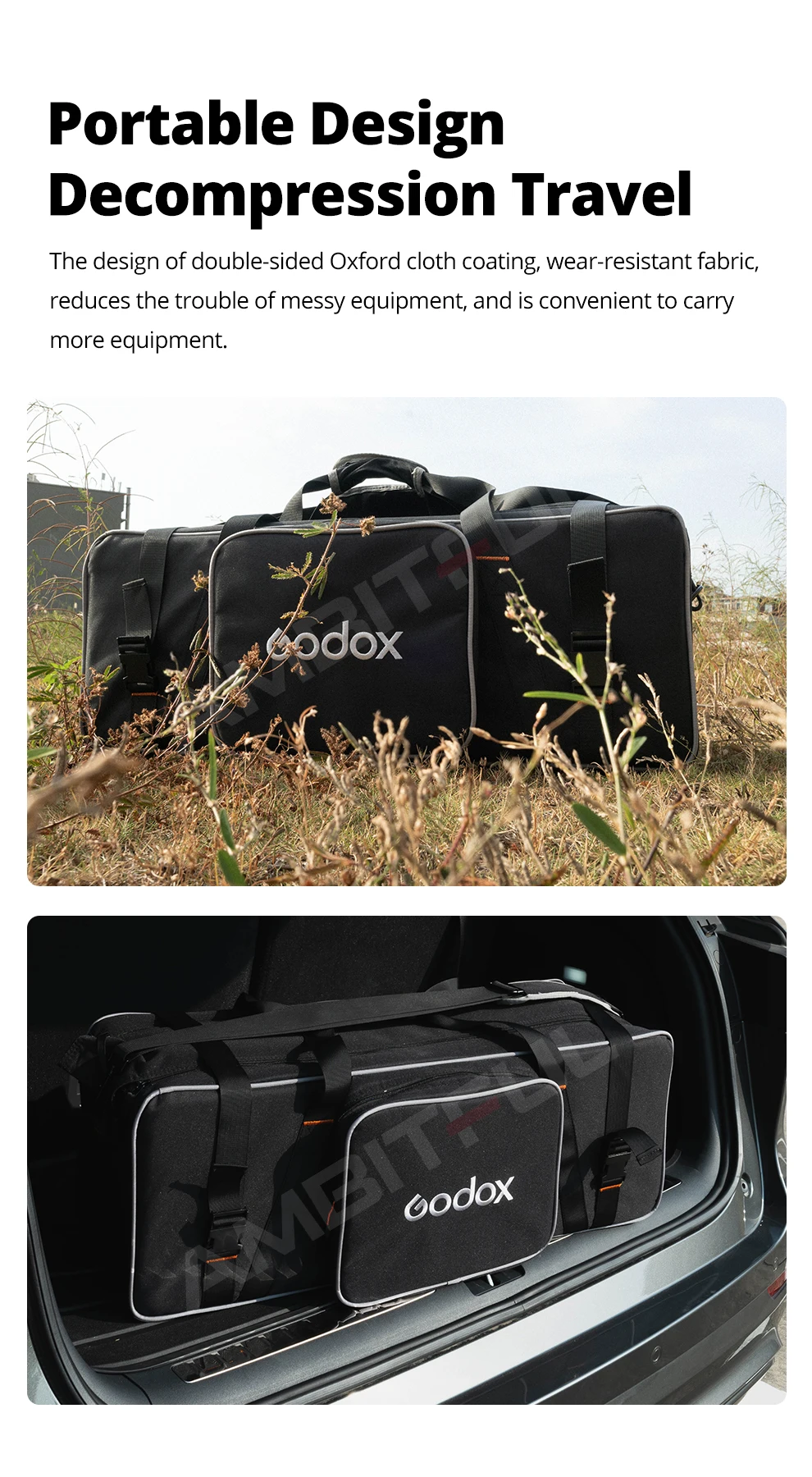 CB-05 Photography Photo Studio Flash Strobe Lighting Stand Set Carry Case bag