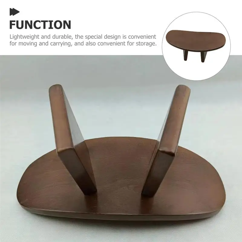 Meditation Stool Portable Reusable Wood Stools Kneel Sitting Bench Small Wooden Zen Training Replace Yoga Wood Stool Decorate