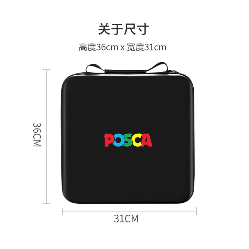 유니 지퍼 보관 가방 포함 일본 POSCA 마커 펜 세트, 다양한 색상, 36 개, 40 개, 44 개, 53 개, 60 개
