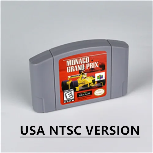 Monaco Grand Prix Per Retro Cartuccia Di Gioco A 64 Bit Versione Usa Ntsc Formatchidren Gift Gaming