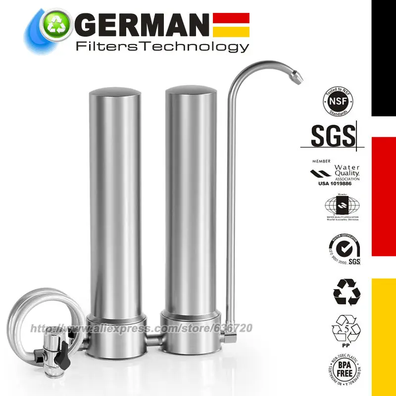 DS99 Countertop Water Filter System, 0.5 Micron NSF Certified Elements Reduces Lead, Chlorine, Heavy Metals, Bad Taste & Odor