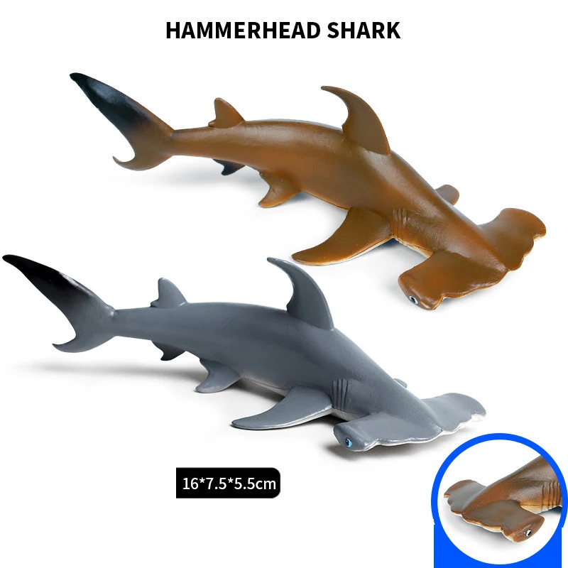 

1Pcs Children Simulation Sea Creature Model Hammerhead Shark Toy Fun Creative Home Decor Toys For Children Christmas Gift
