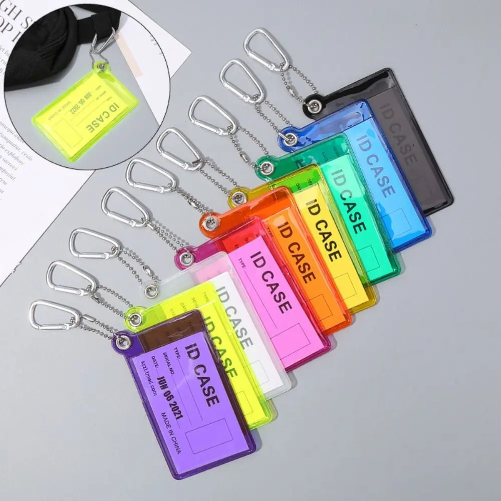 Creative Portable Credential Holder Trendy PVC ID Card Case Keyring Bag Keychain Gifts wallet card holder card holder credit card holder card wallet id card holder id card case card sleeve card sleeves