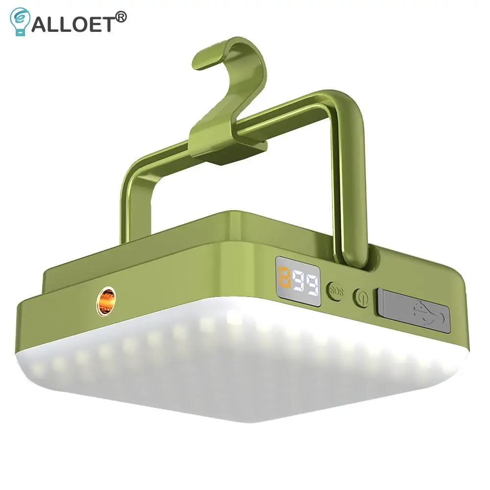 Waterproof Tent Lamp 1000LM 13500mAh LED Hanging Camping Lights Type-C Micro USB Charging Emergency Power Bank Outdoor Lighting