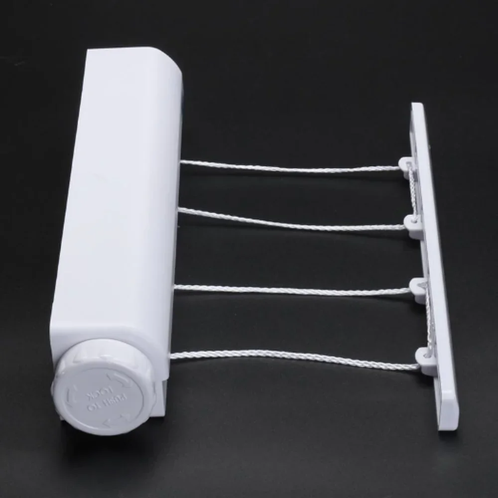 Spring automatic retractable four or five lines clothesline drying rack towel with hooks flexible laundry hanger 5