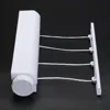 Spring automatic retractable four or five lines clothesline drying rack towel with hooks flexible laundry hanger 5
