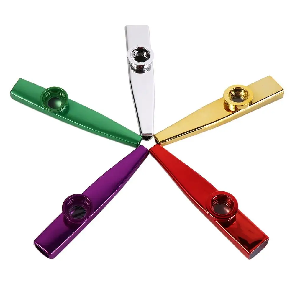 Aluminium Alloy Metal Kazoo Learn Easily Detachable Diaphragm Mouth Kazoos Durable Wear-resistant Musical Instruments Flutes 6