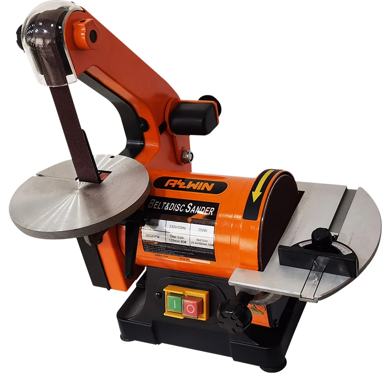 Belt Polishing Grinding Sanding Machine 125mm Sand Disc Woodworking Desktop Sander Grinder Polisher 250W