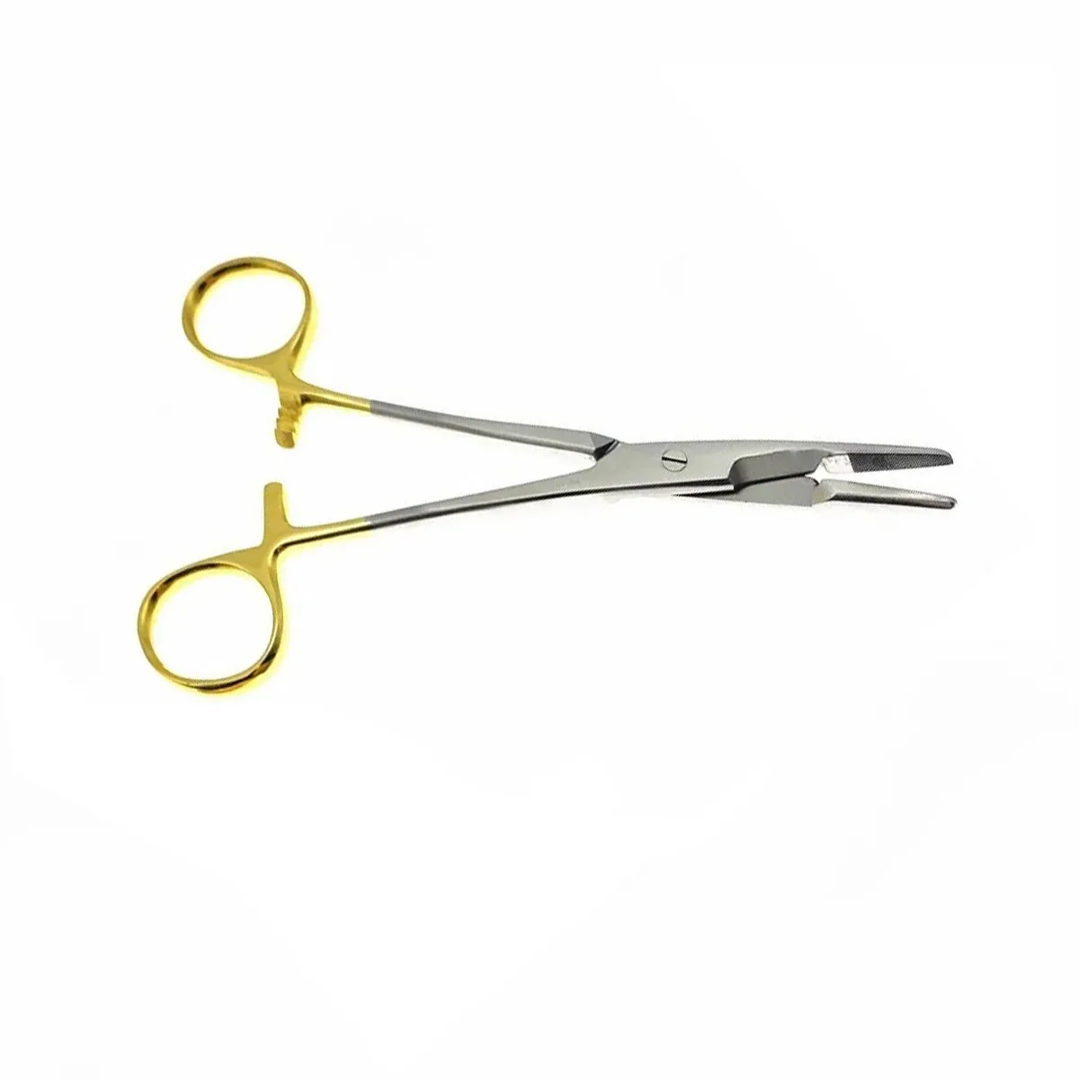 Needle Holder Scissors Multifunctional needle holder with scissors 12.5cm/14cm Needle Holder Insert Gold Handle Clamp 1pcs