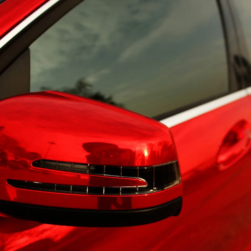 

Diy Vinyl Wrap Bumper Films Super Mirror Chrome Red