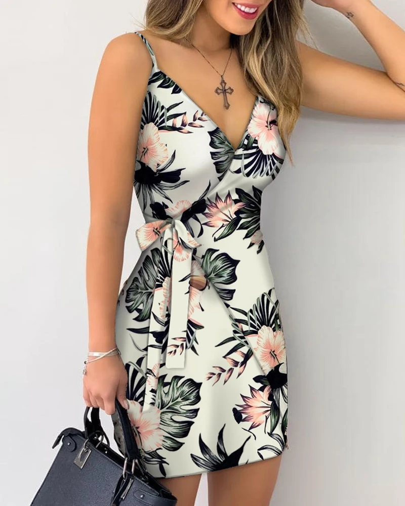 Floral Wrap Dresses Women | Summer Sexy Tropical Dresses | Party Night ...