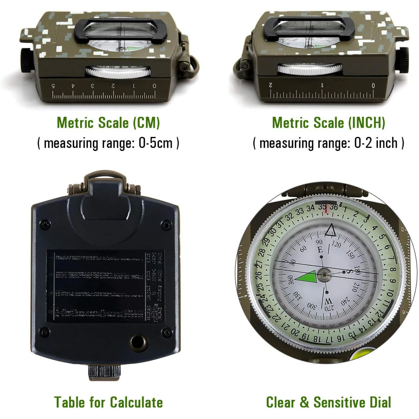 Professional Tactical Survival Military Compass with Lanyard Waterproof Impact Resistant Lensatic Sighting Compass for Hiking waterproof compass survival compass