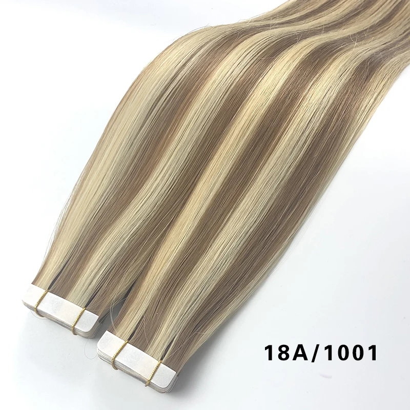 High Quality Remy Human Hair Tape In Extensions 2.5g/pcs Skin Weft PU Straight Remy Virgin Hair Extensions Piano Color