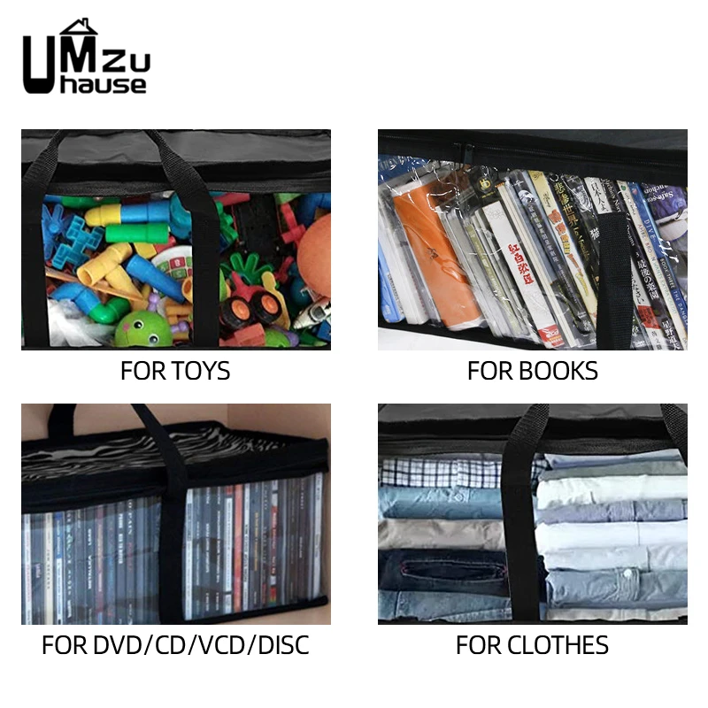 DVD CD Storage Blu-ray Discs Large Bag with Zipper Books