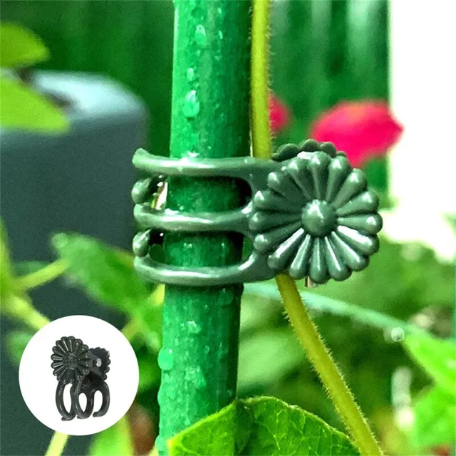50 Darabos Műanyag Növényi Tartó Klipek Növénytartó Üvegházhatású Növények Rögzítő Kerti Virágok Kötött Köteg Ág Klip - Image 4