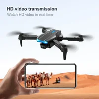 4K HD Dual Camera Mini Drone WiFi FPV E99 MAX Selfie RC UAV 6-Axis Gyro One-Key Auto Return Foldable Drone Adjustable RC Plane 2