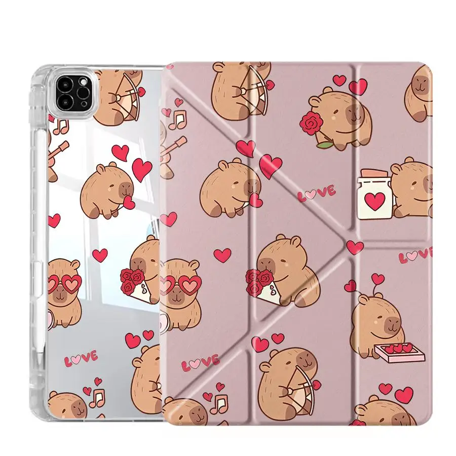 Capybara Love Y-Fold Tablet Holder Cover Case