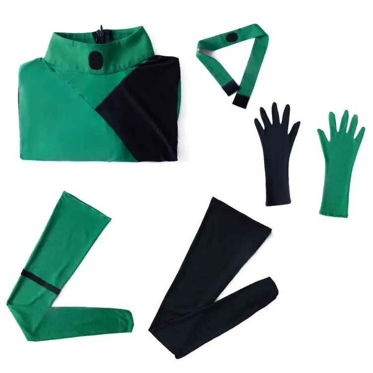 Shego Cosplay Costume Adult Women Sexy Green Jumpsuit with Belt