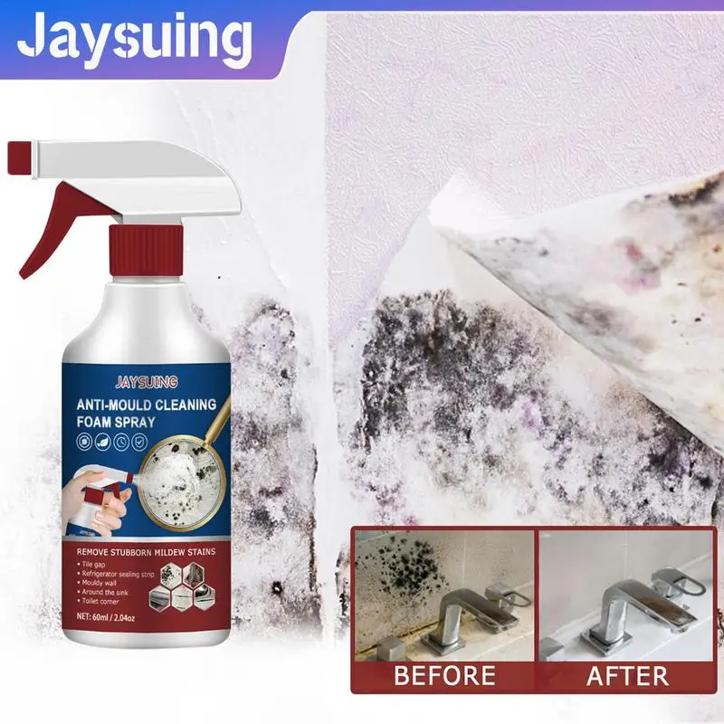 Mildew Removal Spray All-purpose Active Foam Mildew Cleaner Mold Stain Remover Spray For Wall Wood Floor Bathroom Tile Mattress 4