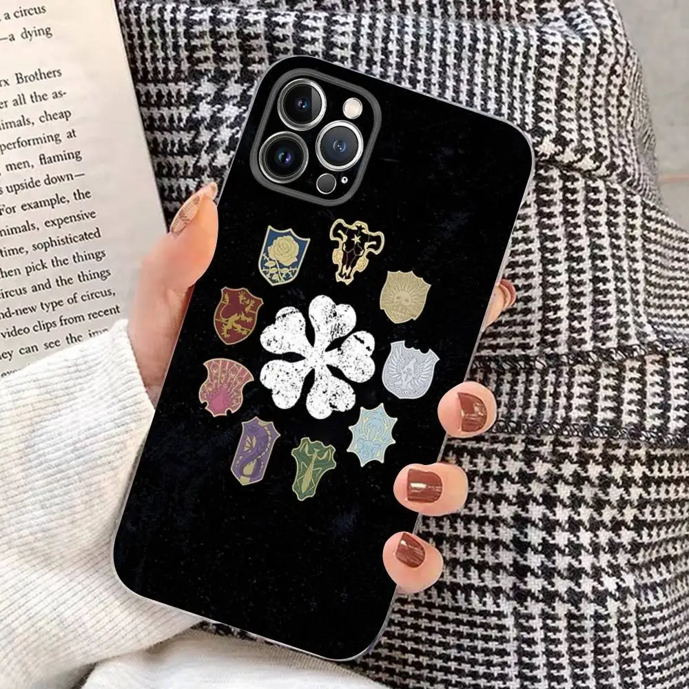 Anime Black Clover Logo Transparent Soft Phone Case