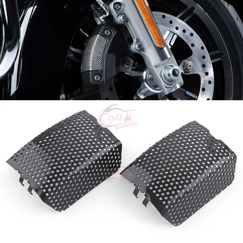 

Motorcycle Black Stainless Steel Front Brake Caliper Cover Protection Guard Cover For Harley Touring 2008-2019 V-Rod 2006-2019