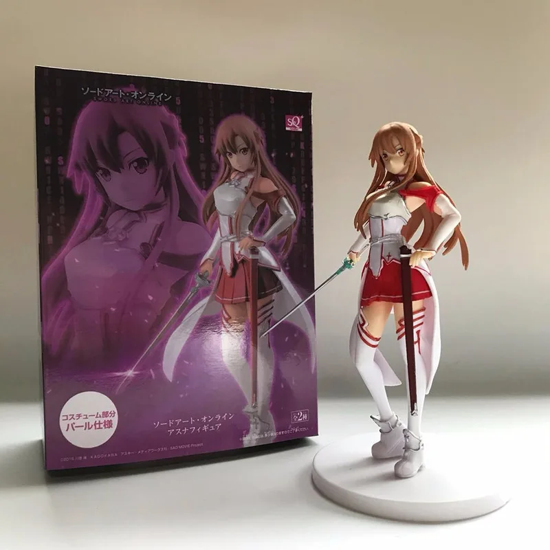 

17.5cm Sword Art Online Yuuki Asuna Anime Figure SAO Knights of Blood Manga Statue PVC Action Figurine Collectible Model Toys