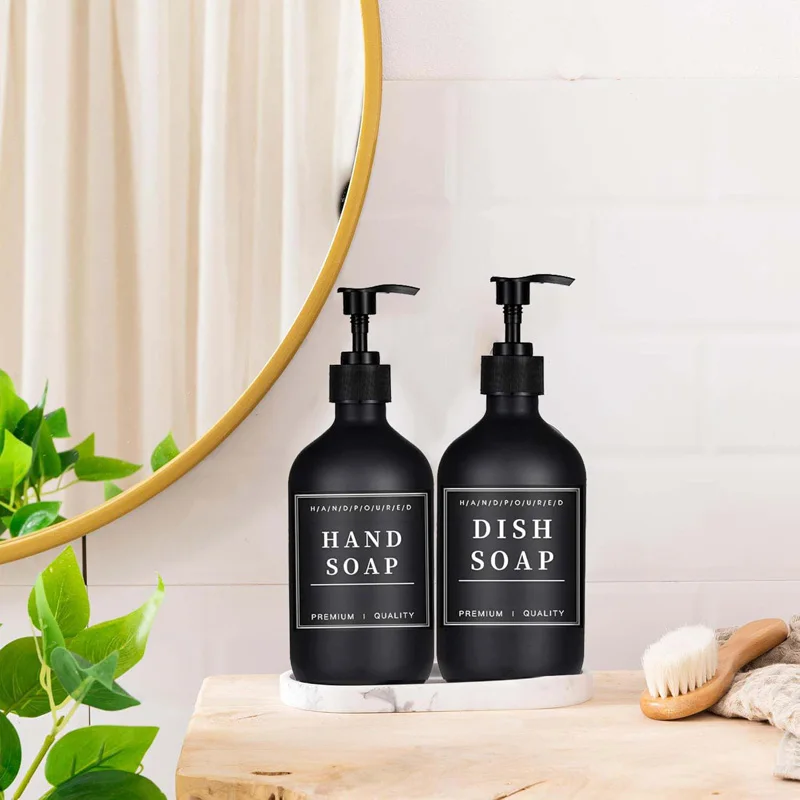 500ml Soap Dispenser 6/12 Labels Stickers Lotion Shampoo Shower Gel Bottle Press Type Refillable Container Bathroom 2/3PCS soap dispenser refillable bottle shampoo dispenser soap dispenser bottle foaming soap dispenser refillable plastic bottles foam pump bottle plastic lotion bottle bathroom labels sticker set
