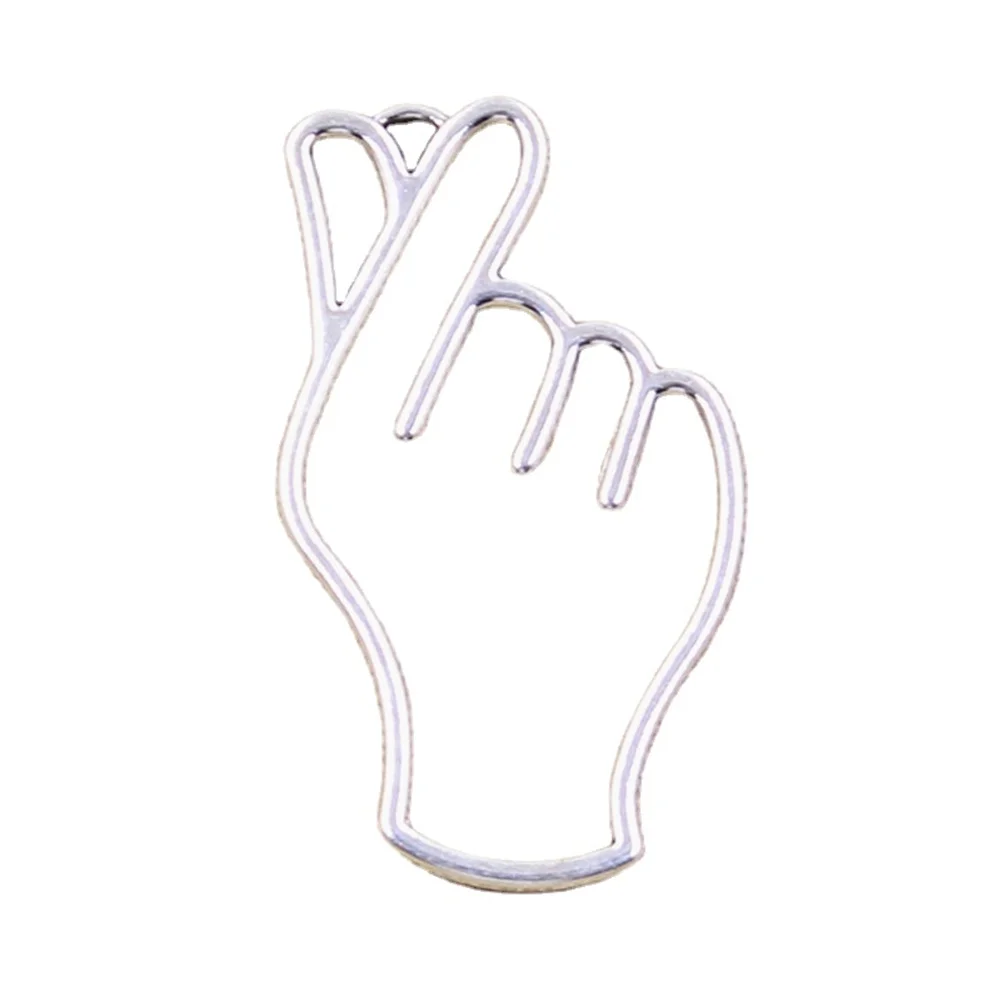 8 Stück Charms Palm Herz Ich liebe dich 42x24mm Antik Silber Farbe Anhänger Herstellung DIY handgemachten tibetischen Schmuck finden
