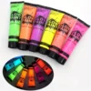6PCS 25ml Fluorescent Paint Glow In The Dark Light Body Paint Face Painting for Party Halloween Event Makeup Club Makeup Xmas Gl 5