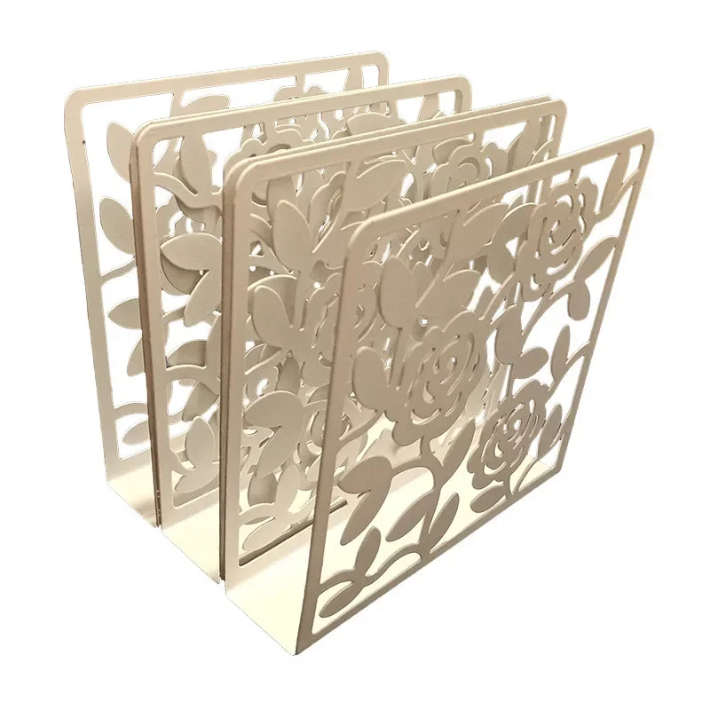 Decorative Bookends Metal Bookends Student Creative Iron Carving Iron Simple Vintage