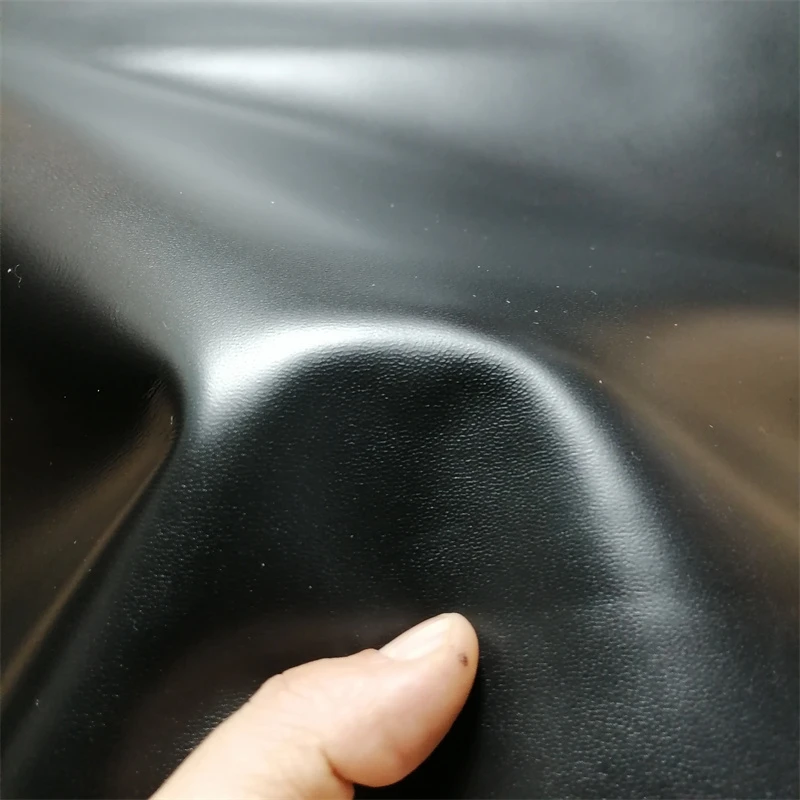 Luxurious 0.8mm Black Sheepskin Leather Fabric - Premium Handmade Material