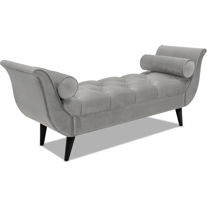 Alma Bench, Opal Grey Velvet