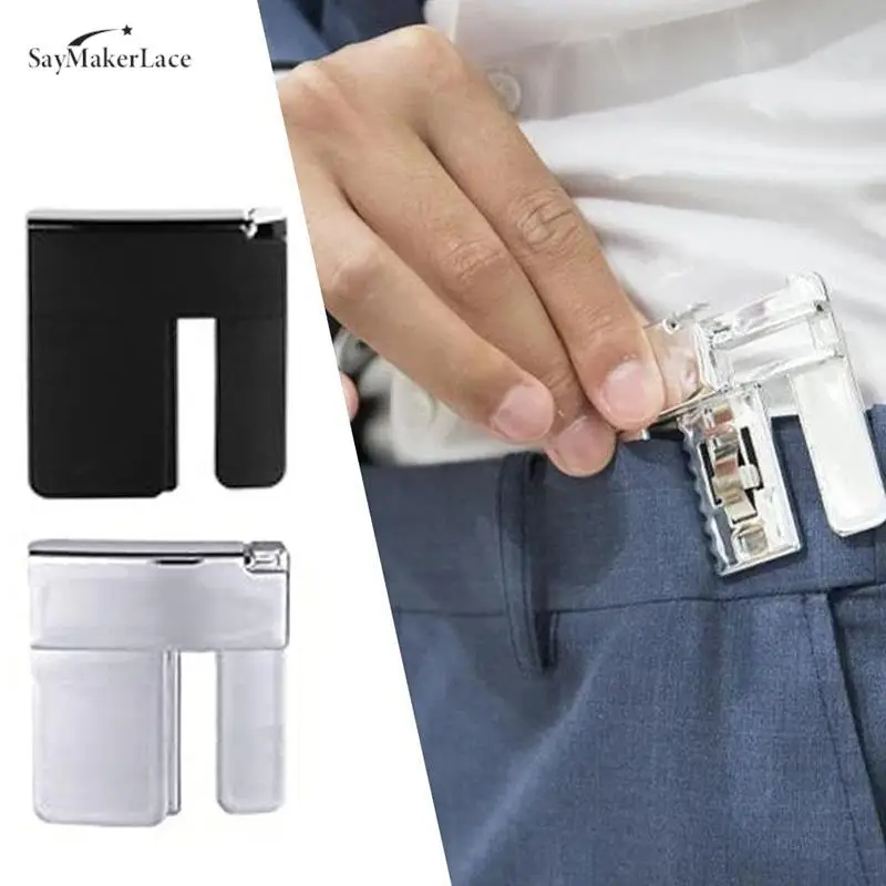

Multi-Function Folding Waist Shrink Clip Clothing Sewing Removable Jeans Pants Adjustment Buckle ABS Elastic Belt Clip
