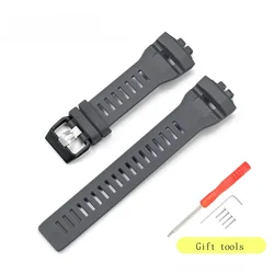 Durable Resin Sport Watch Strap - Men's Waterproof Rubber Bracelet Accessory - Casio GBD - 200 - 1 (Grey)