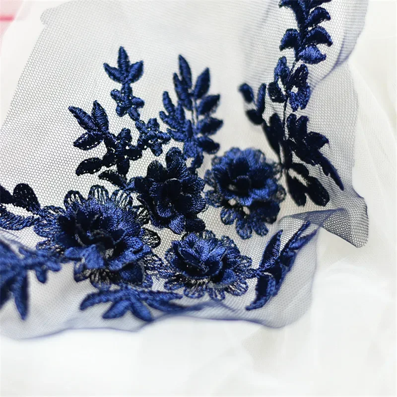 Wedding dress floral embroidery sewing patches lace applique flower trims 10Pcs 17colors available DIY craft BD0335 lace sewing accessories lace sewing supplies sewing patches