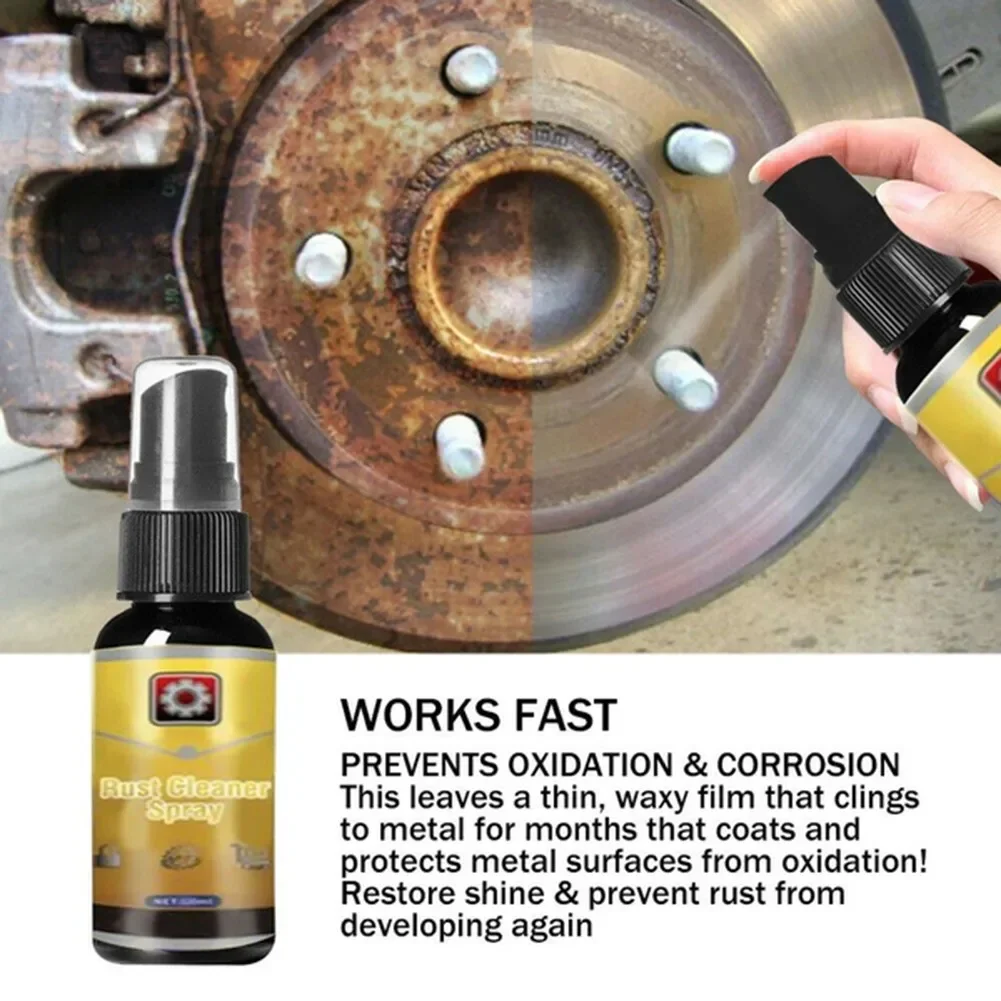 30ml Car Rust Remover Spray Metal Chrome Paint Car Cleaning Anti-rust Iron Powder Cleaning Super Rust Remover Cleaner