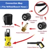 M22Quick Connect Adapter M22 14mm Connector for Karcher K2-K7 With Brass Washer Gun Hose Pipe Convert Tool Quick Release Adapter 4