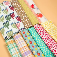 

50cm * 140cm Spring/Summer New Pattern Print Poplin High Cotton Cloth Dress Shirt Cotton Children's Clothing Apparel Fabric