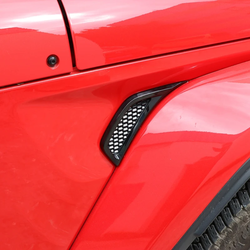 

Автомобильные наклейки для Jeep Wrangler Jl лист пластина воздушный впускной клапан украшение ABS для Jeep Wrangler Jl аксессуары