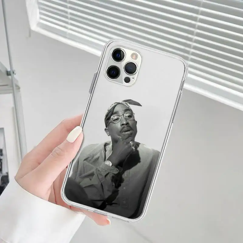 Rapper 2pac Tupac Phone Case for iPhone 11 12 13 mini pro XS MAX 8 7 6 6S Plus X 5S SE 2020 XR clear case case for iphone 13 pro 