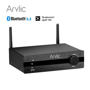 Arylic BP50 블루투스 스테레오 aptx HD 오디오 프리앰프, 리시버 2.1 채널 미니 클래스 D 통합 앰프, 홈 스피커용
