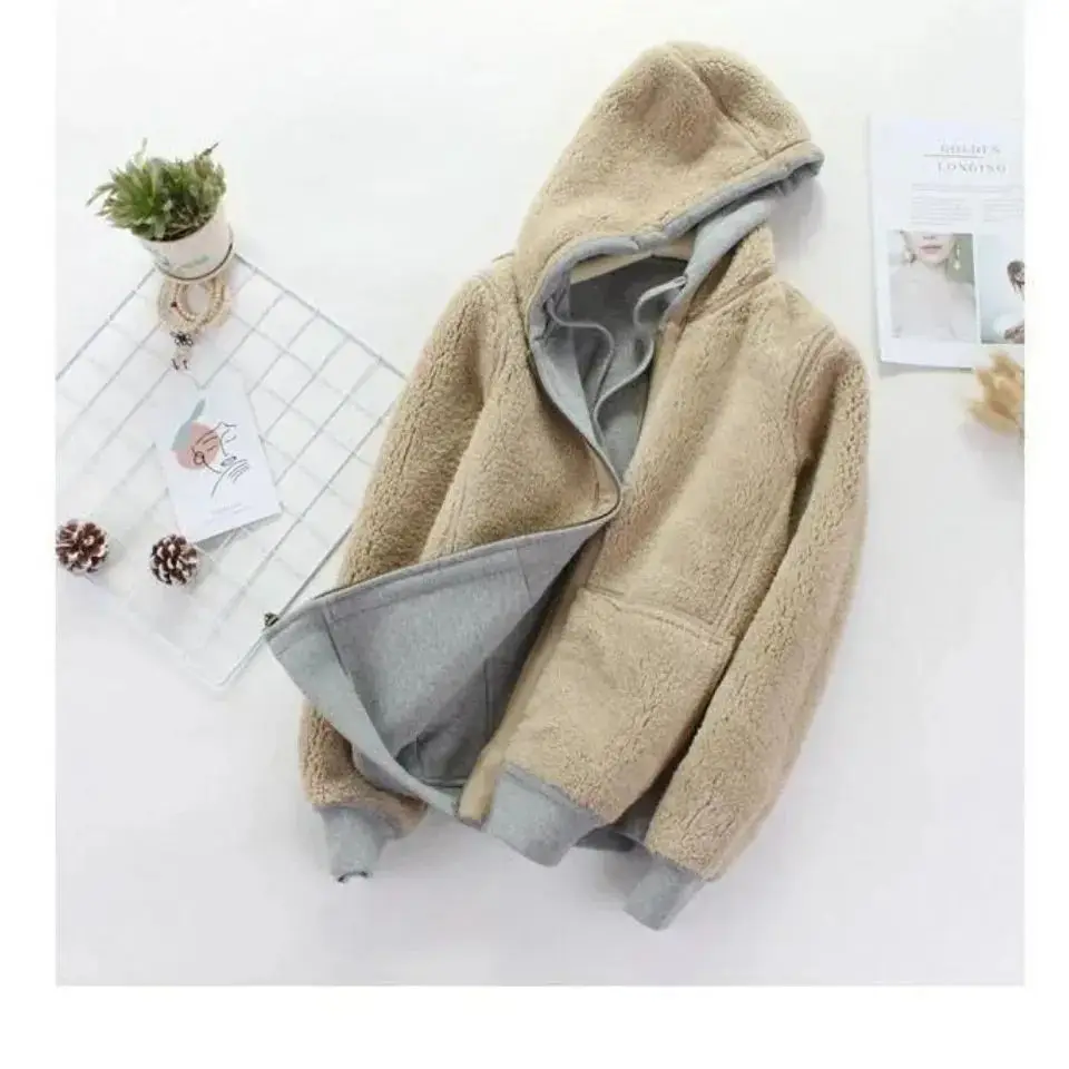 Winter Plush Thickened Suit New Korean Sports Suit Women's Loose Coat+Trousers Casual Thermal Two-piece Set 4XL 100KG