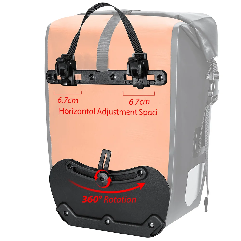 NEWBOLER 27L Fahrradtasche mit großem Fassungsvermögen, wasserdichte Reisetasche, Fahrrad-Hecktasche, Zubehör für Elektrofahrräder – Detail 6