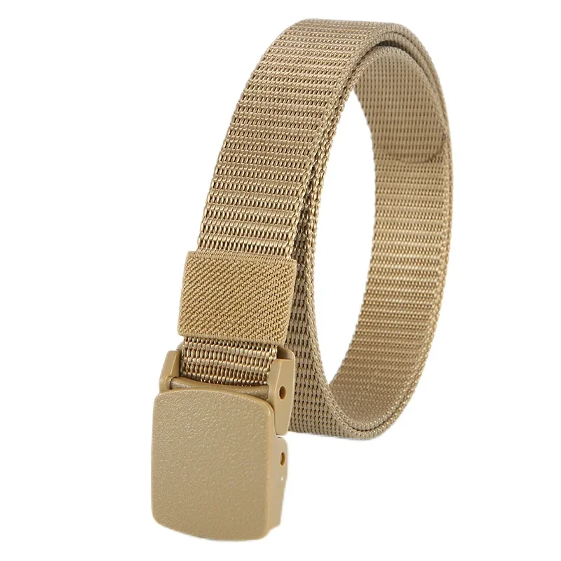 Unisex-Militärgürtel für Kinder, 2,5 cm Breite, verstellbar, automatische Schnalle, taktischer Nylon-Canvas-Gürtel für Kinder, 90 cm, Outdoor-Abenteuer – Detail 3