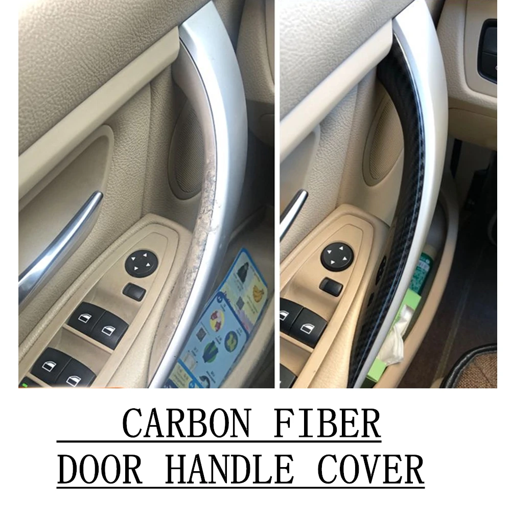 Tri-Color Interior Door Handle Trim Protective Cover in Durable ABS Plastic