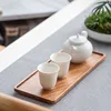 Walnut wood rectangular tray dry bubble tea tray cake bread breakfast snack tray hotel supplies restaurant tea tray 3