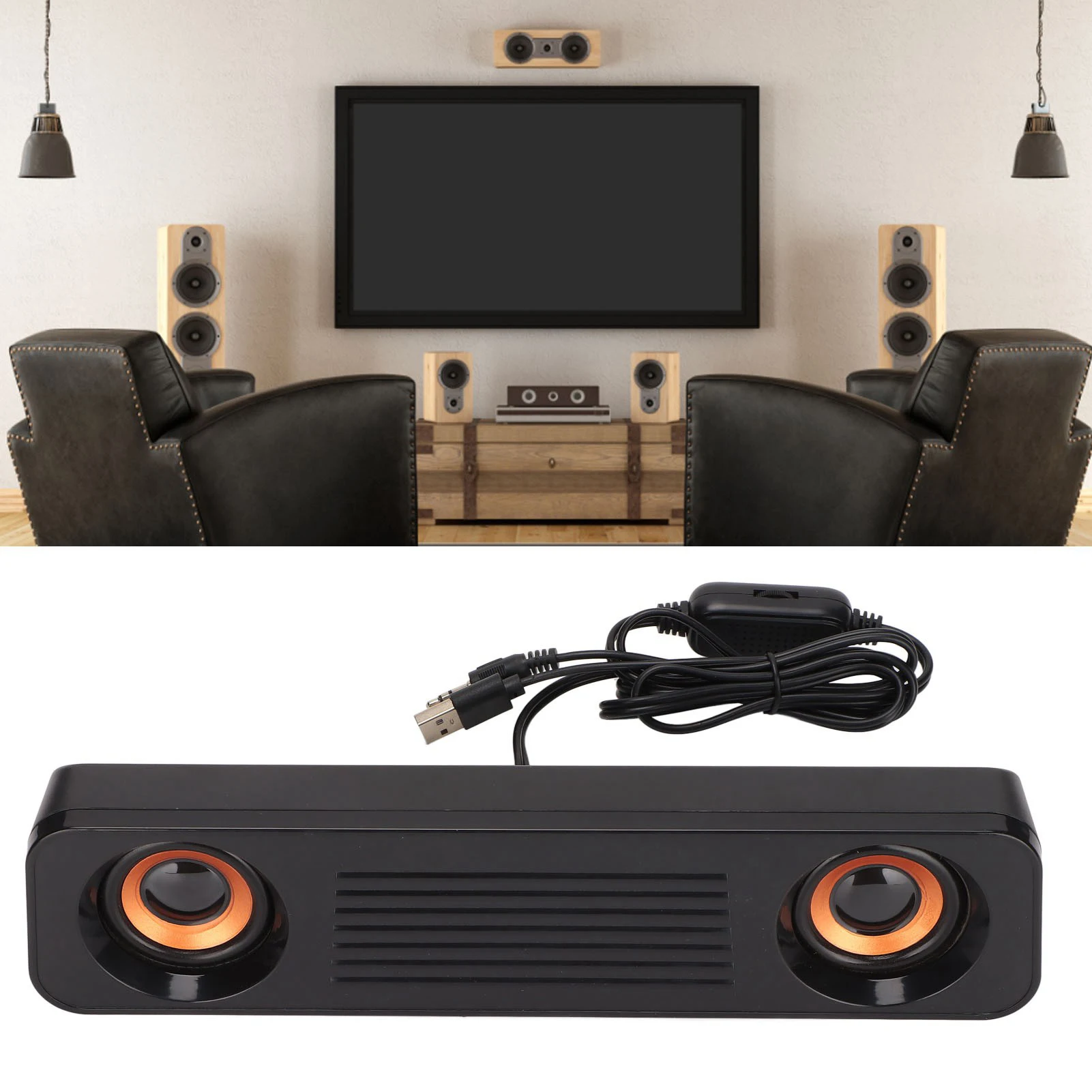 Wired Speaker HiFi Stereo Subwoofer USB Powered 3.5mm Plug Portable Desktop for TV Computer portable speaker audio speakers