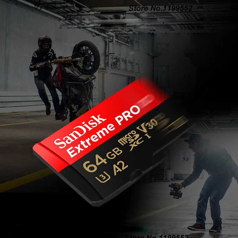 SanDisk 익스트림 프로 메모리 카드, 마이크로 SD 카드, SDXC, UHS-I, 512GB, 256GB, U3 V30, TF 플래시 카드, 카메라용 어댑터, DJI