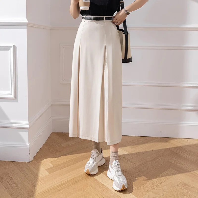 Korean Fashion High Waist A-line Long Skirts Office Ladies Elegant Suit Skirt 2023 New Spring Autumn Midi Skirts with Belt women s red set with a jacket and pants women pants suits red shawl lapel elegant ladies business pant suits formal office suits